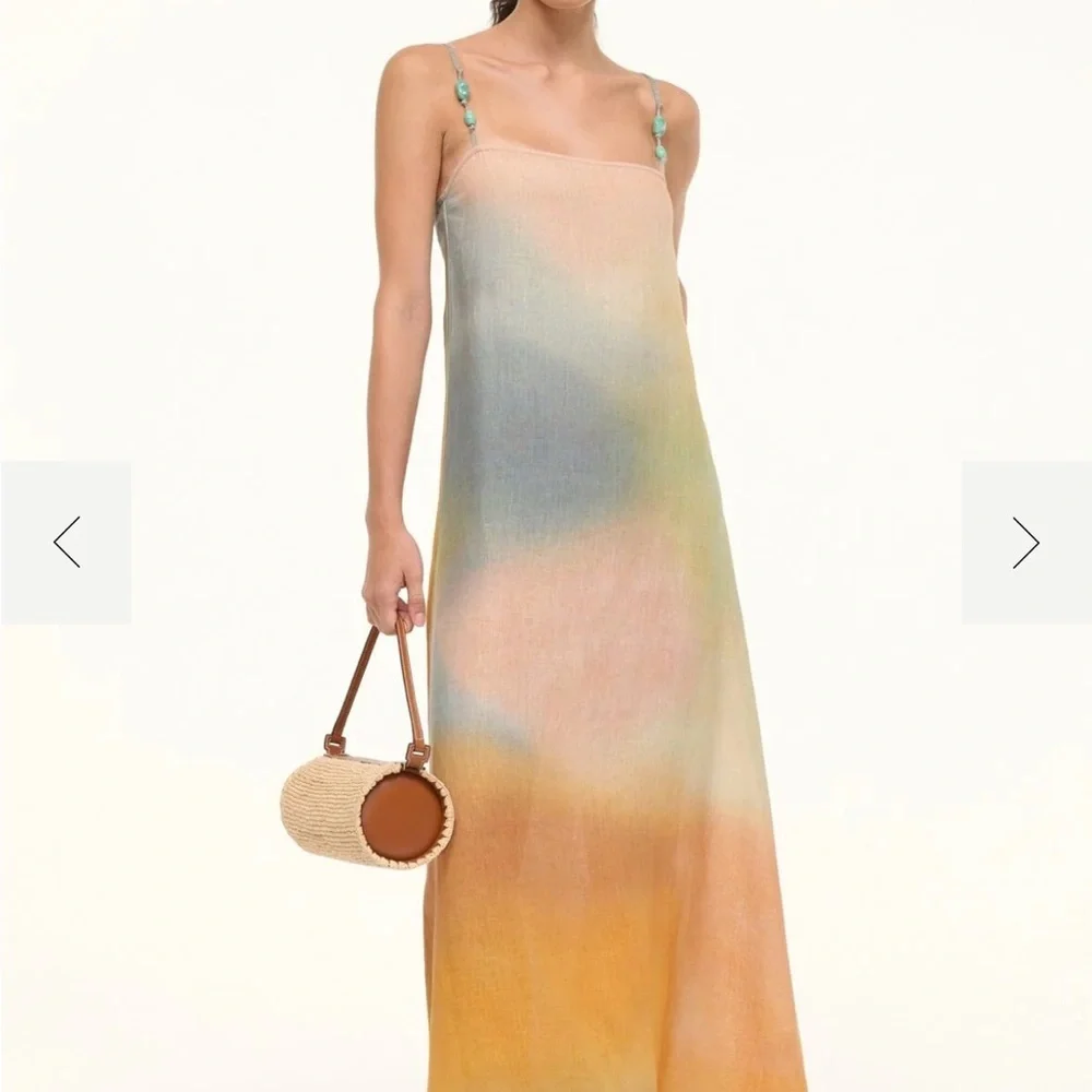 LAURA LINEN DRESS PASTEL CLOUDS. Worn once. Absolutely stunning dress. - Picture 8 of 8